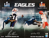 Graham Williams Signed 16x20 Eagles Super Bowl Strip Sack Collage Photo BAS