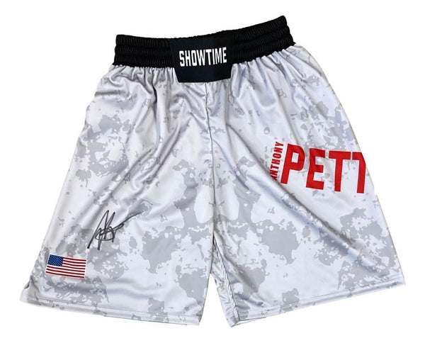 Anthony Pettis Signed Custom Gray MMA Fight Trunks BAS