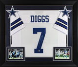 Trevon Diggs Authentic Signed White Pro Style Framed Jersey BAS Witnessed