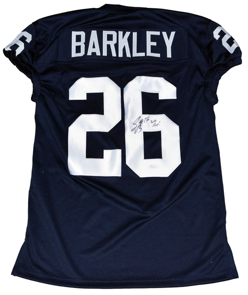 SAQUON BARKLEY SIGNED PENN STATE NITTANY LIONS #26 GAME CUT JERSEY JSA W/ WE ARE