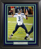 RUSSELL WILSON AUTOGRAPHED FRAMED 16X20 PHOTO SEAHAWKS SUPER BOWL RW 200373