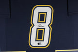 OMARION HAMPTON (Chargers dark TOWER) Signed Autographed Framed Jersey Beckett