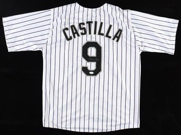 Vinny Castilla Signed Colorado Rockies Jersey (JSA) 8xAll Star /10xGold Glover