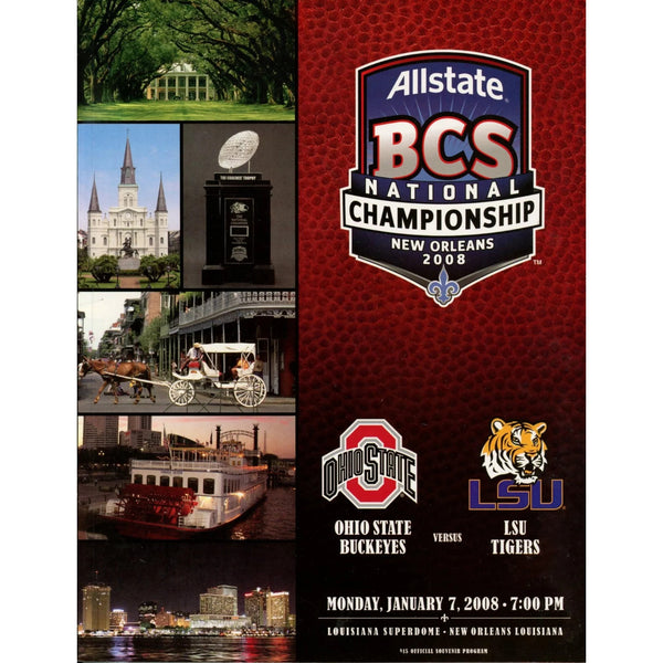 Unautographed Magazine LSU Tigers vs Ohio State 2008 BCS Champion Program 58410