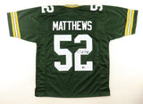 Clay Matthews III Signed Green Bay Packers Jersey (Beckett) 6xPro Bowl L.B.