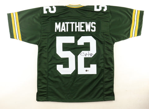 Clay Matthews III Signed Green Bay Packers Jersey (Beckett) 6xPro Bowl L.B.