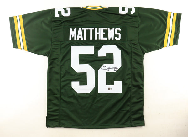 Clay Matthews III Signed Green Bay Packers Jersey (Beckett) 6xPro Bowl L.B.