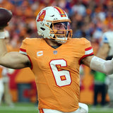 Baker Mayfield Signed Tampa Bay Buccaneers 35x43 Framed Jersey Beckett / Bucs QB