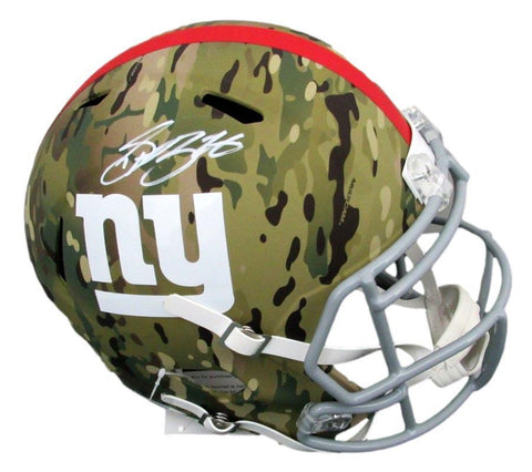 Saquon Barkley Signed Full Size Camo Replica Helmet Giants PSA/DNA