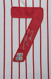 FRAMED PHILADELPHIA PHILLIES TREA TURNER AUTOGRAPHED SIGNED JERSEY FANATICS HOLO