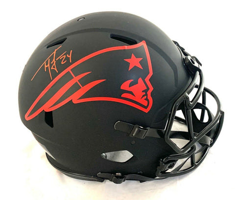 TY LAW SIGNED PATRIOTS FS ECLIPSE SPEED AUTHENTIC HELMET BECKETT COA #WD74974