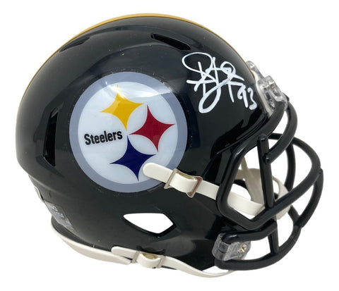Troy Polamalu Signed Pittsburgh Steelers Mini Speed Helmet BAS ITP