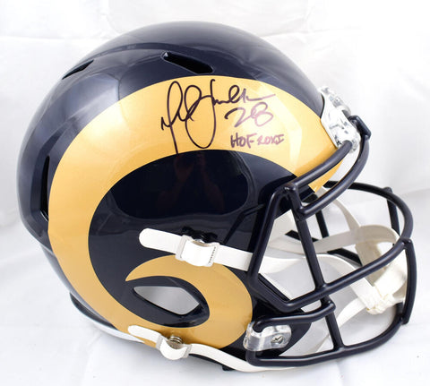 Marshall Faulk Autographed F/S Rams 00-16 Speed Helmet w/HOF-Beckett W Hologram
