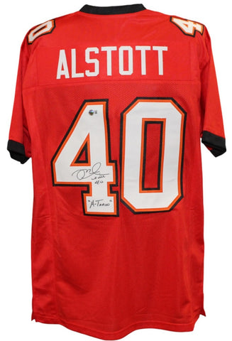 Mike Alstott Autographed Pro Style Size XL Red Jersey Atrain Beckett 54620