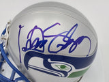 Kenny Easley Autographed Seahawks Throwback Silver Mini Helmet Beckett BS30071