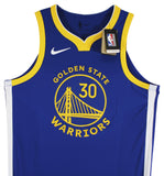 Stephen Curry "4x Champ" Signed Blue Nike Icon Edition Authentic Jersey BAS Wit