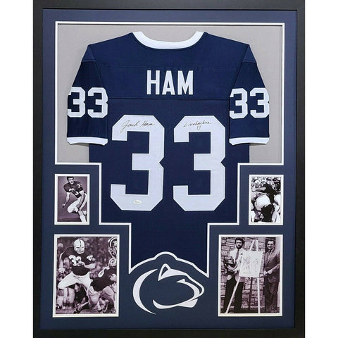 Jack Ham Autographed Signed Framed Penn State Pittsburgh Steelers Jersey JSA