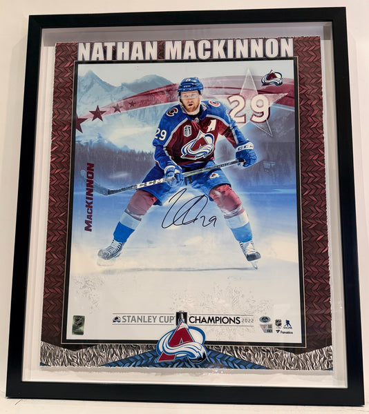 Nathan MacKinnon Autographed 16x20 Framed Photo Colorado Avalanche Fanatics COA