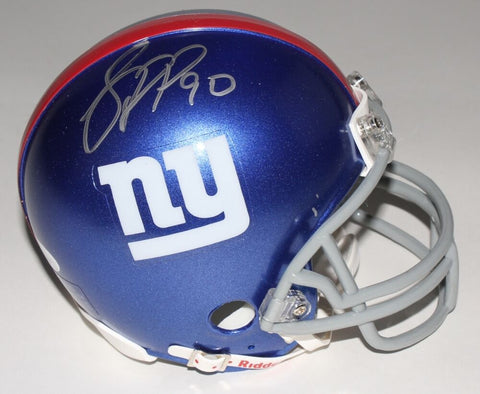 Jason Pierre-Paul Signed Giants Mini Helmet (JSA COA) Super Bowl XLVI Champ
