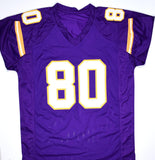 Cris Carter Autographed Purple Pro Style Jersey-Beckett W Hologram *Black