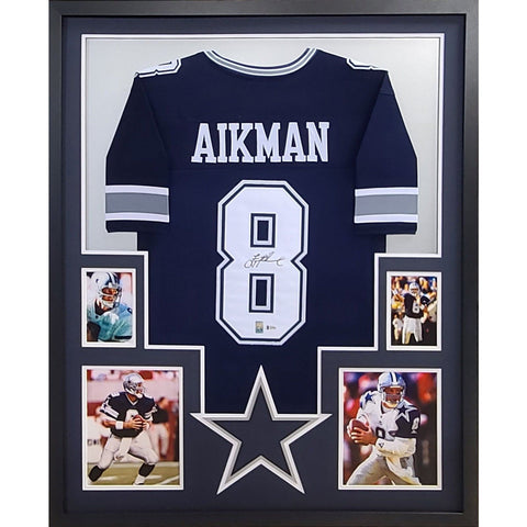 Troy Aikman Dallas Cowboys UCLA Autographed Signed Framed Jersey BECKETT