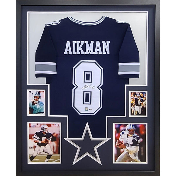 Troy Aikman Dallas Cowboys UCLA Autographed Signed Framed Jersey BECKETT