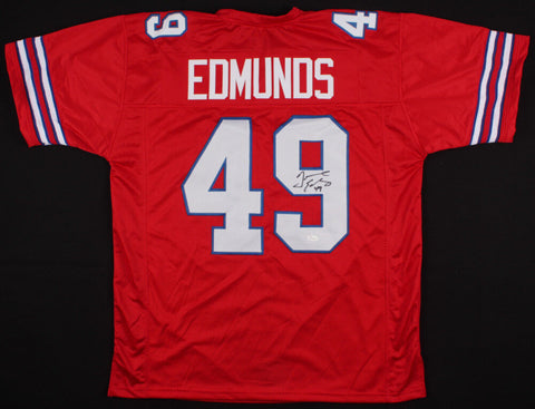 Tremaine Edmunds Signed Red Bills Jersey (JSA) Buffalo's 2018 #1 Draft Pick L.B.