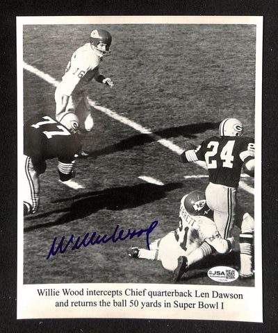 Willie Wood HOF Signed/Autographed 8x10 Photo Packers JSA BA214209
