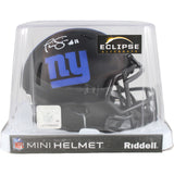 Phil Simms Autographed New York Giants Eclipse Mini Helmet Beckett Witness 50805