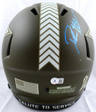 Deion Sanders Signed Cowboys F/S Salute to Service Speed Helmet-Beckett W Holo