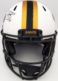 Drew Brees Auto Saints Lunar Eclipse Full Size Authentic Helmet Beckett WT59658