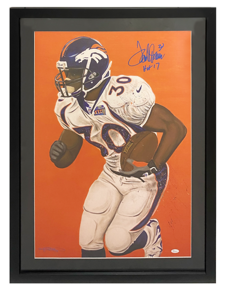 Terrell Davis Autographed "HOF 17" Denver Broncos 20" x 30" Framed Photo JSA