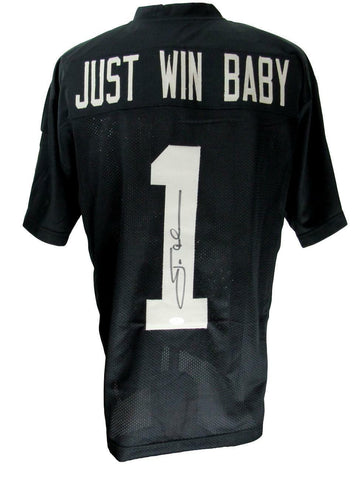 Jon Gruden Signed Las Vegas Raiders Just Win Baby Jersey JSA Witness 156403