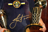 Jokic Finals Trophies AutographedDenver Nuggets16x20 Photo Shadow Frame(Beckett)