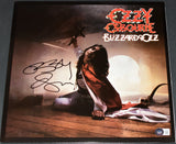 OZZY OSBOURNE SIGNED AUTOGRAPHED BLIZZARD OF OZZ VINYL ALBUM LP BECKETT