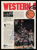Karl Malone Autographed 8x11 Magazine Page Photo Utah Jazz Beckett QR #BS36779