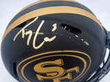 Trey Lance Auto 49ers Eclipse Full Size Authentic Helmet (Smudged) Beckett