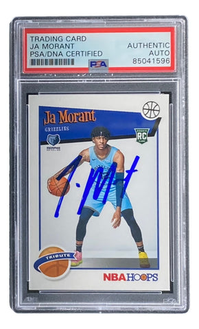 Ja Morant Signed 2019/20 Panini Hoops #297 Grizzlies Rookie Card PSA/DNA