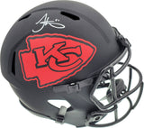 TYREEK HILL AUTOGRAPHED CHIEFS ECLIPSE BLACK FULL SIZE HELMET BECKETT 185952