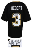 Bobby Hebert (SAINTS) Signed Black Custom Football Jersey - (SCHWARTZ COA)