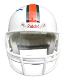 Jimmy Johnston Signed/Auto Univ of Miami Mini Football Helmet Beckett 213347