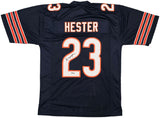 Devin Hester Chicago Signed Navy Blue Football Jersey BAS