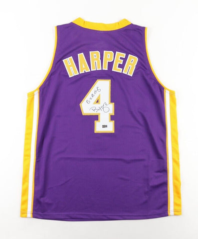 Ron Harper Signed Los Angeles Lakers Jersey (Steiner Holo) 5xNBA Champion Guard