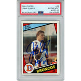 John Elway Autographed/Signed Denver Broncos Trading Card HOF 84 Topps PSA 55245