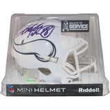 Adrian Peterson Autographed Minnesota Vikings 24 STS Mini Helmet Beckett 50835