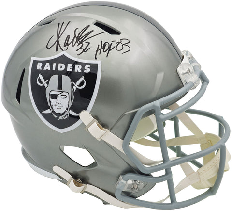 MARCUS ALLEN AUTOGRAPHED RAIDERS FLASH FULL SIZE HELMET HOF 03 BECKETT 226393