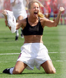 Brandi Chastain Signed Team USA Jersey Inscribed "WCW PK" (SteinerCX) Women's WC