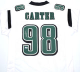 Jalen Carter Autographed White Pro Style Jersey- Beckett W Hologram *Silver