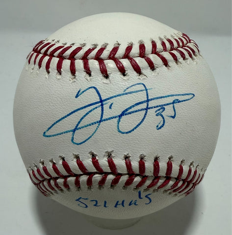 FRANK THOMAS Signed Official MLB Baseball w/ "521 HR's" AUTO - JSA