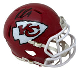 Rashee Rice Signed Kansas City Chiefs Mini Speed Helmet BAS